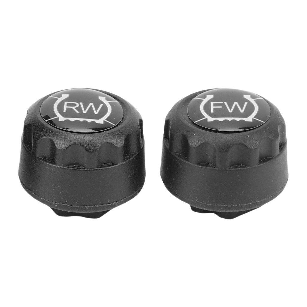 Motorcycle Tire Pressure Monitor with 2 External Sensors, Solar and USB Charging, 0 87PSI Range, Displays Pressure and