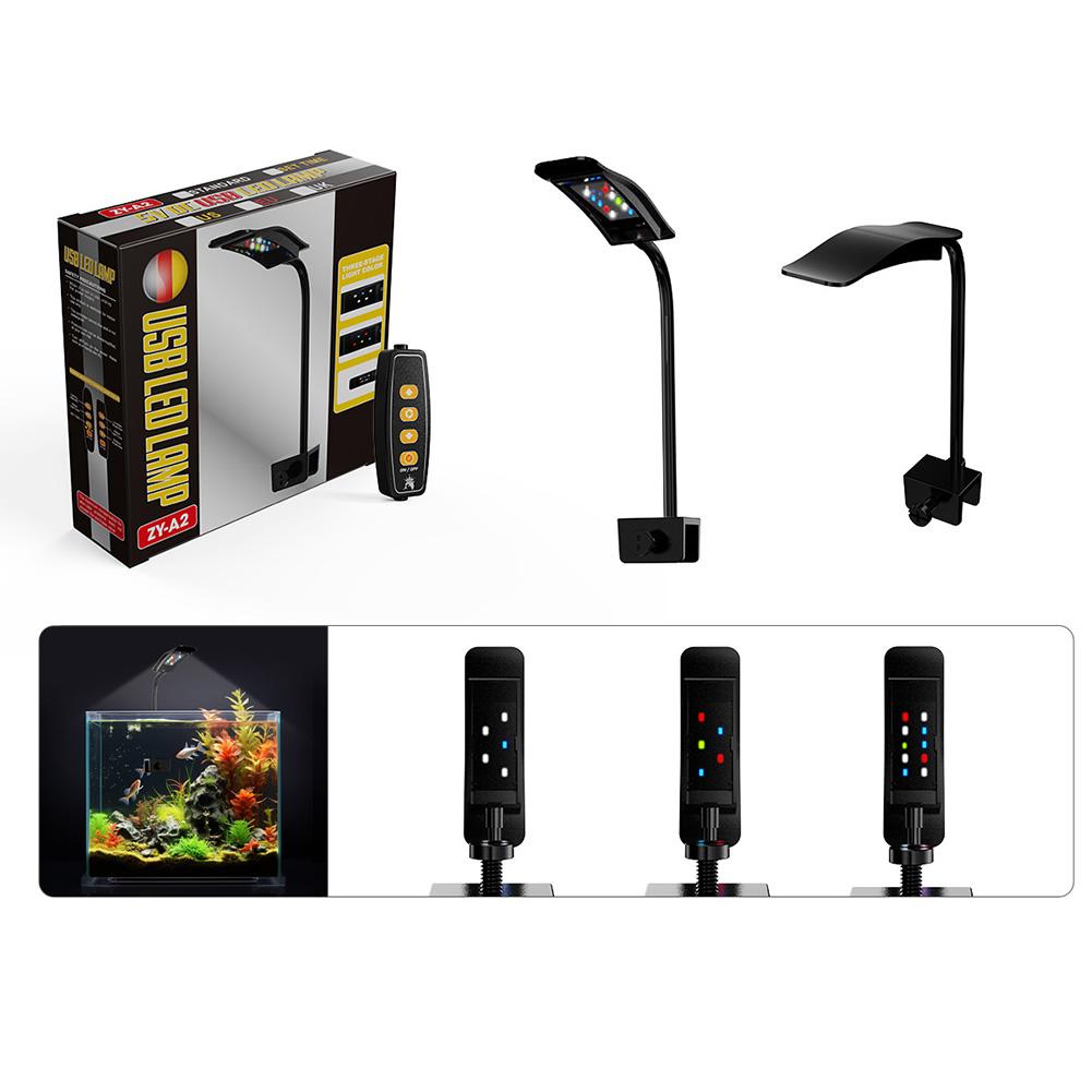 Светильник для аквариума из АБС-пластика, вращающийся на 360°, мини-светильник для аквариума с таймером, 6 Вт, светодиодная лампа USB для аквариума с 10 уровнями регулировки яркости