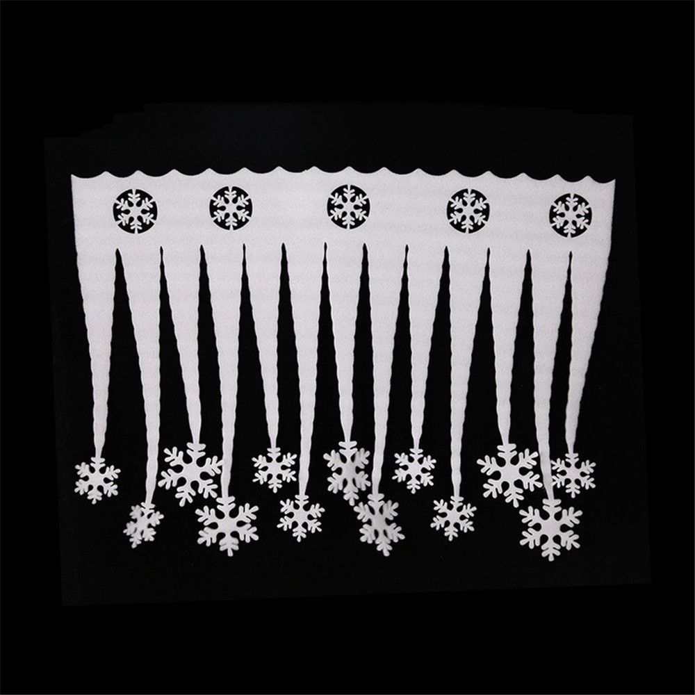 Ice Bar Artifical White Snowflake Simulated Snowflake Christmas Icicles Snowflake Ice Strip