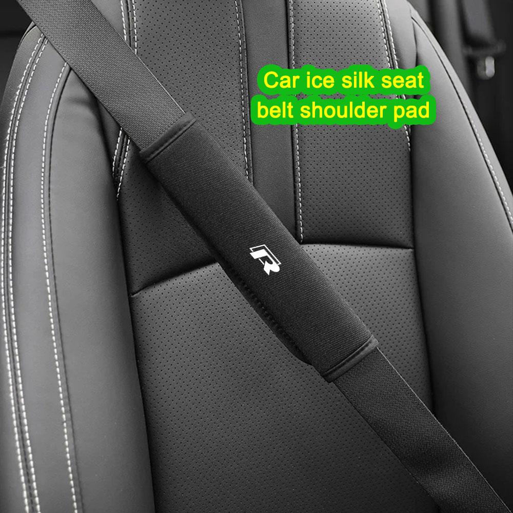 T25Car Ice Silk Seat Belt Shoulder Pads,car accessories,for Volkswagen Rline Polo Touran Tiguan Jetta Golf Passat