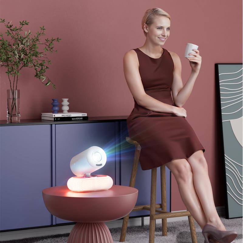 Vivicine Новейший YT900 Android 13 1920x1080p Full HD 1080p Проектор для домашнего кинотеатра, Автофокус, Автоматическая коррекция трапецеидальных искажений