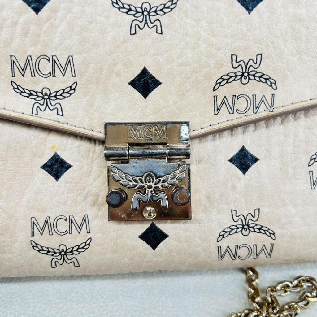 [Pre-Owned] Millie Visetos Monogram Envelope Bag Chain Bag Leather Crossbody Bag Small - Very Good #3A2DX9
