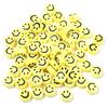 100-Pack 4x7mm Acrylic Smiley Face Beads - Drip Oil Electroplated, DIY Letter Beading Accessories