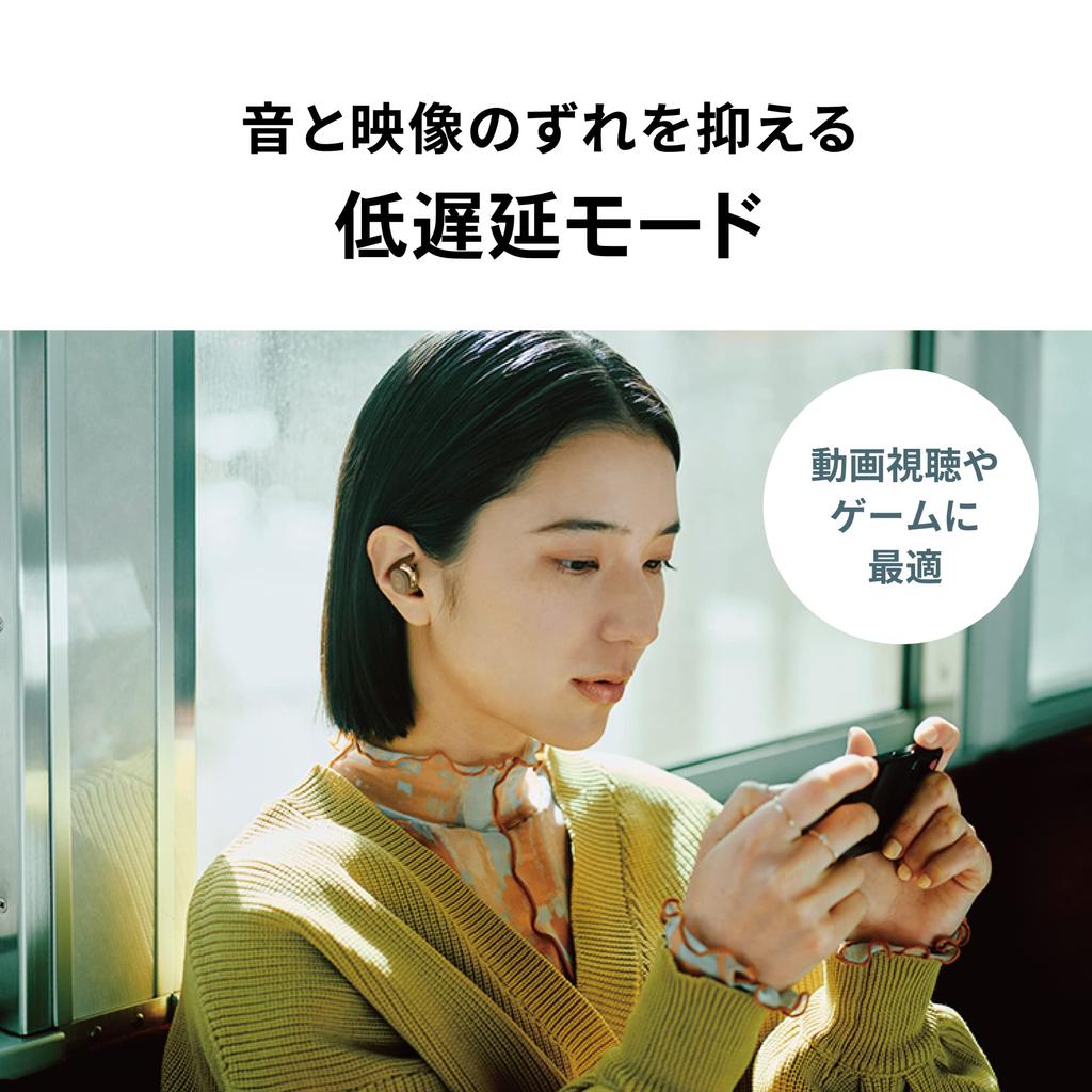 GR Wireless Earphones Bluetooth Compact Lightweight Up To 20 Hours of Playback Low Delay Outside Sound Intake Waterproof IPX5 Wireless Charging Green