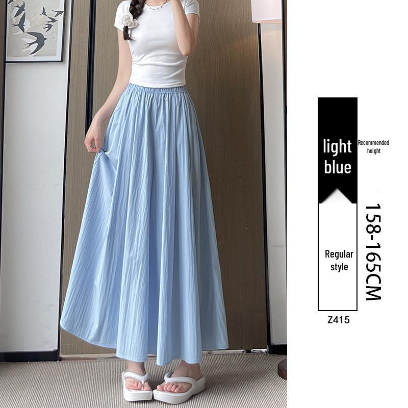 Женские кюлоты миди А-силуэта с высокой талией Yamamoto - Летние 2025 Повседневные брюки с широкими штанинами из ледяного шелка