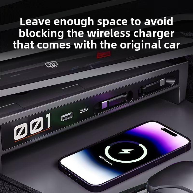 Для Zeekr 001 2021-2026 Центральная консоль USB Type-C Быстрая зарядка Разветвитель Док-станция Модификация интерьера автомобиля Аксессуары
