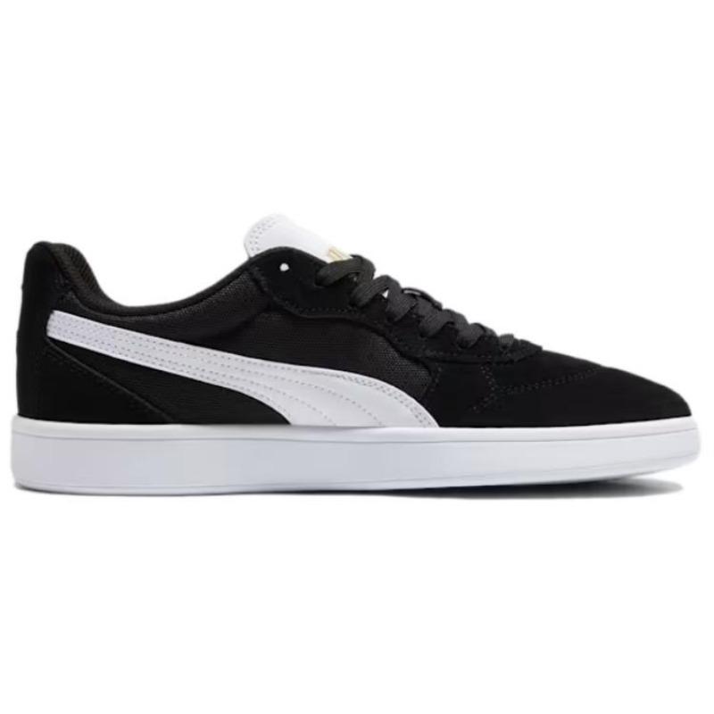 Puma Astro Play Мужские кожаные простые удобные низкие кеды для скейтбординга Бело-черные 401439-01