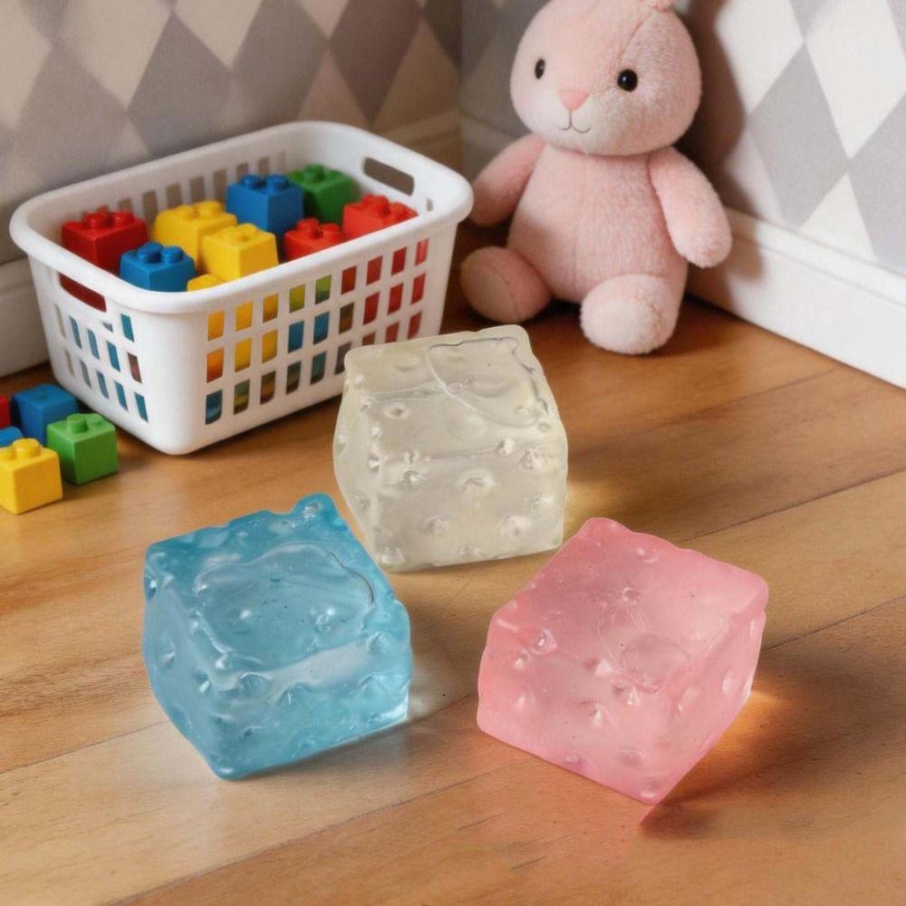 Slow Rising Cheese Cube Stress Balls Slow Rebound Sensory Fidget Toy Daily Use