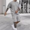2024 Men's Summer Fashion T-Shirt and Workwear Shorts Set - Casual Sportswear Suit