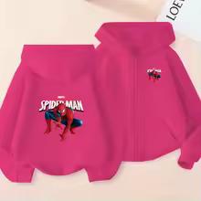 Kids Zipper Style Coat Fashion Animation Film Sweatshirt Clothing Boys Girl 3-12 Yrs Hoodie Long-Sleeved Casual Charming Clothes