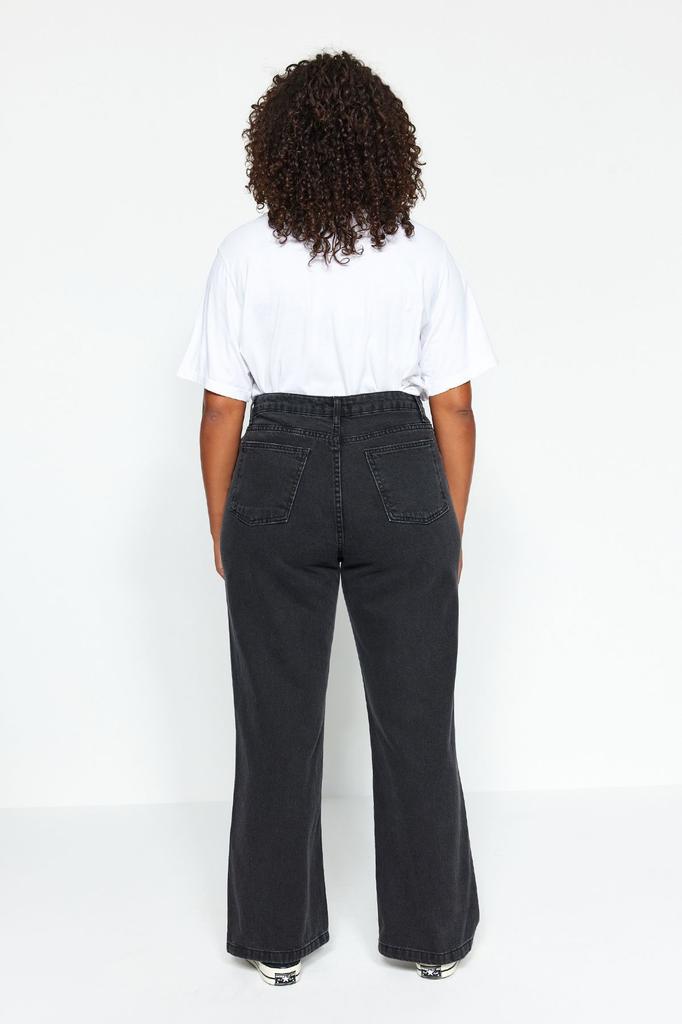 Женские синие джинсы широкого кроя больших размеров