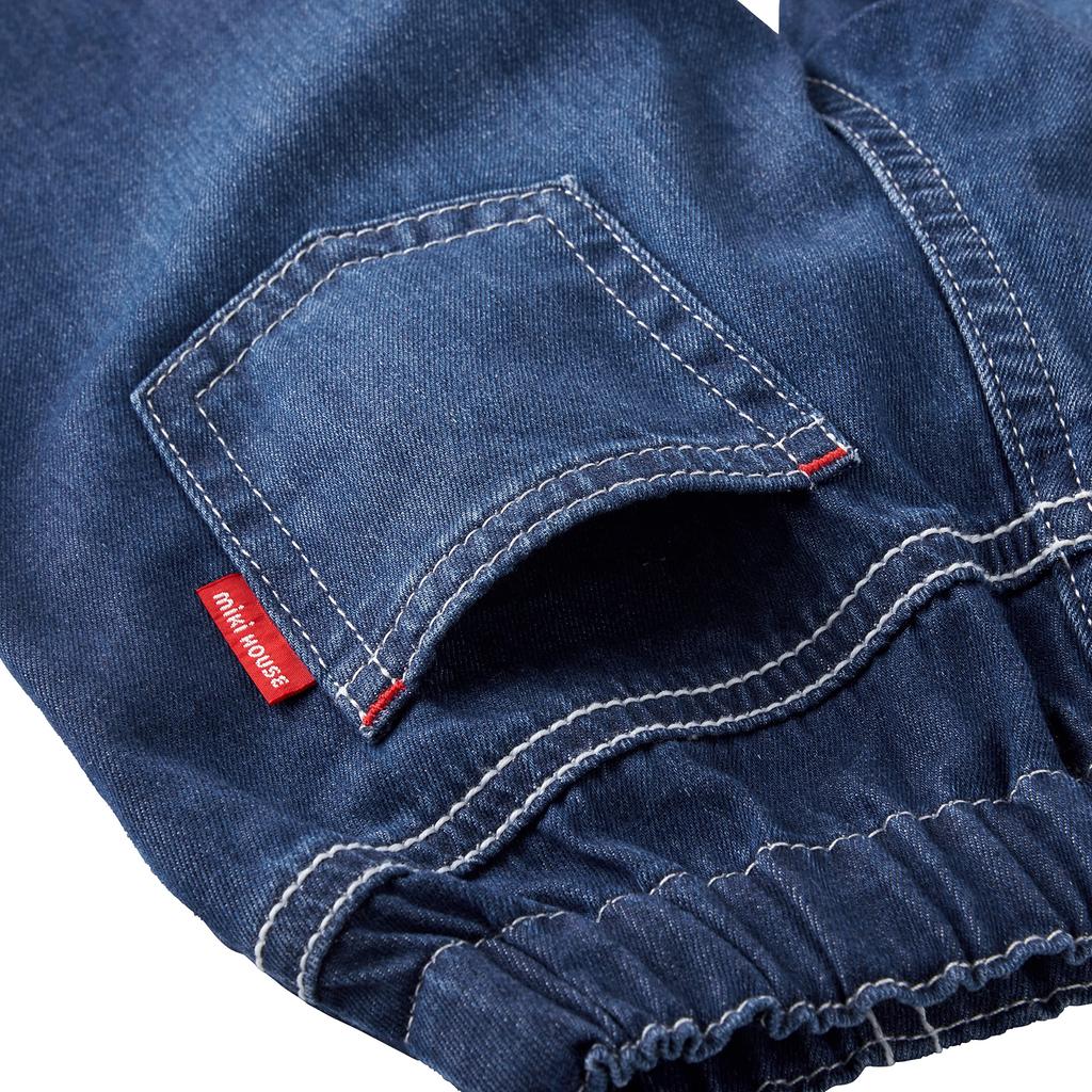 MIKI HOUSE Укороченные однотонные брюки для мальчиков и брюки цвета индиго, Логотип, Цвет, Простой, Для девочек, Для малышей, Для детей, Детская одежда, Детский сад, Школа, Брюки,