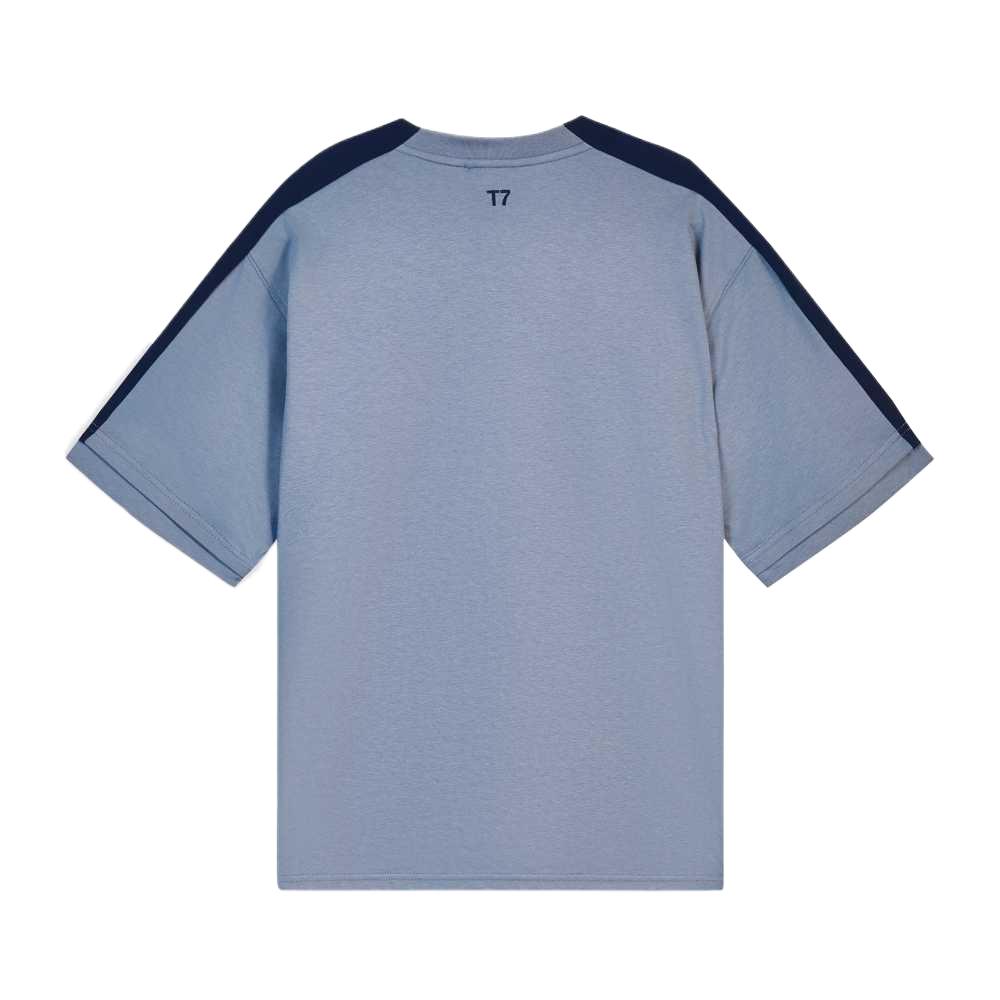 Puma T7 Цветные блоки Футболка с круглым вырезом Унисекс Топы 636247-65