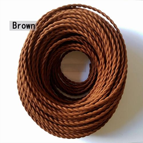 0,75 мм*2 жильный электрический медный провод винтажный витой тканевый кабель плетеный 2 шнура текстильный кабель подвесной светильник шнур Эдисона освещение