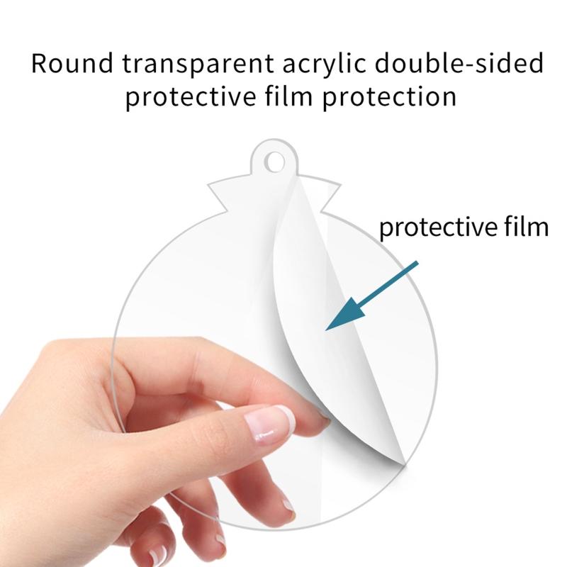 10 шт. новинка рождественские бирки акриловые чистые листы самодельные поделки подвесные украшения безделушки для украшения рождественской елки