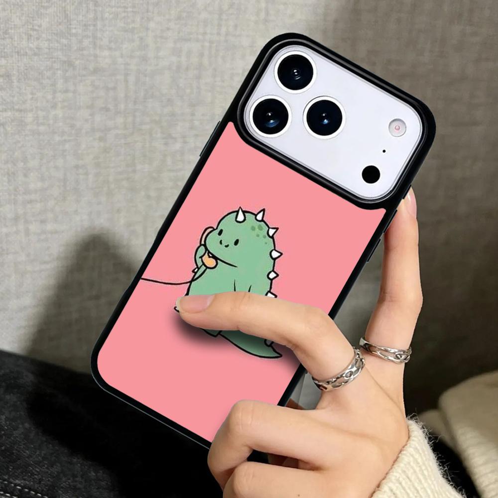 Capa Case for iPhone 17 Air 16 Pro Max 15 Plus 11 13 Mini 14 12 Back Phone Cover Animal Dinosaur Fun Dino