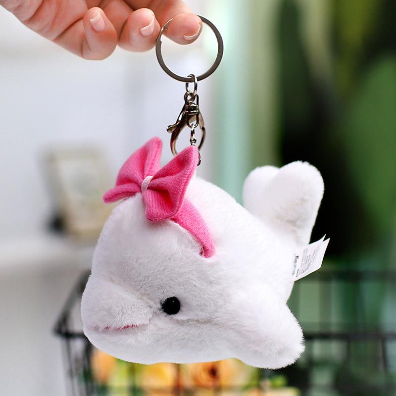 Cute Marine Animals Seal Shark Whale Plush Toy Keychain Bag Pendant Kids Gifts