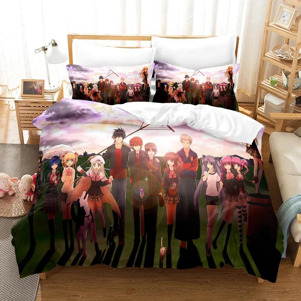 3D Print Anime Little Busters Bedding Set Boys Girls Twin Queen Size Duvet Cover Pillowcase Bed Kids Adult Home Textileextile