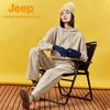 Jeep Женский вязаный комплект из топа и брюк с флисовой подкладкой