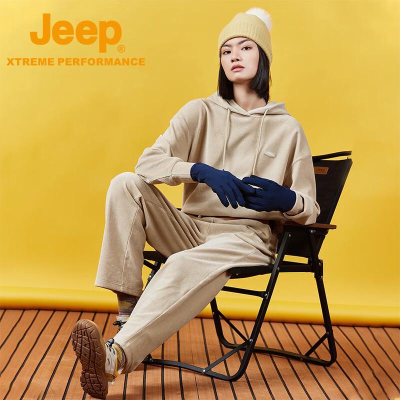 Jeep Женский вязаный комплект из топа и брюк с флисовой подкладкой