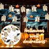 REDYY Ghosty Garlands,Halloween Garlands 9.2ft, Cotton Spookys  & Pumpkins Banners For Home Decoration