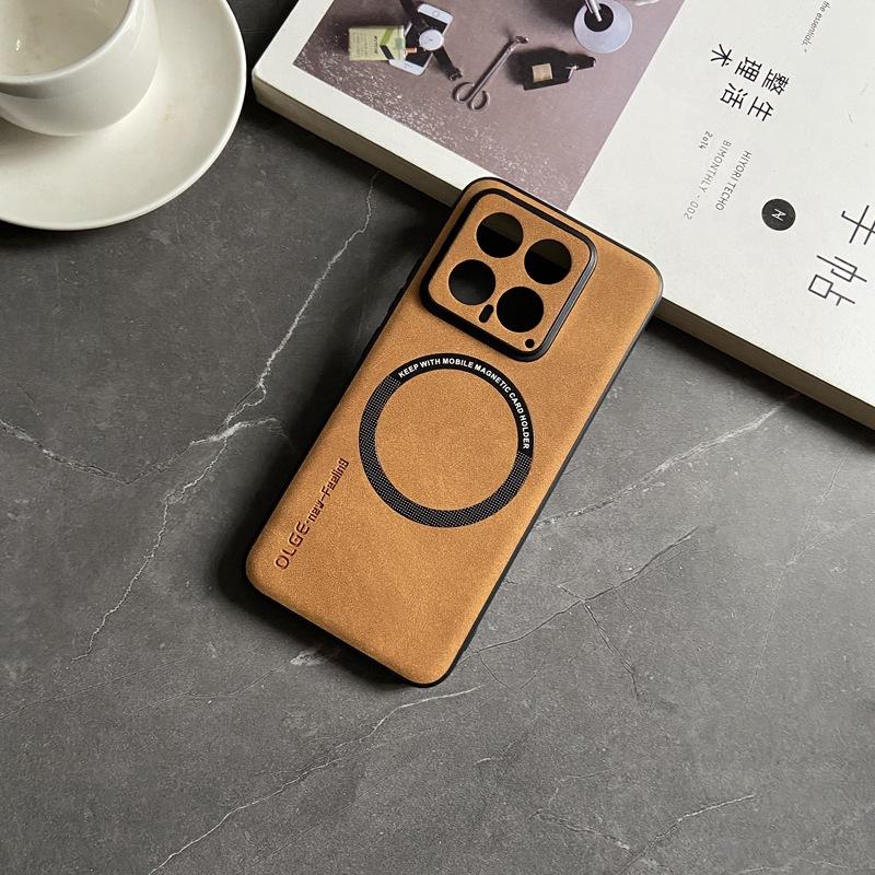 Магнитный чехол из искусственной кожи для 14 Ultra 13 Lite 13T Pro 12T Civi 3 2 Redmi Note 12 13 Pro+ K70E K70 POCO X6 F5 pro F4 GT