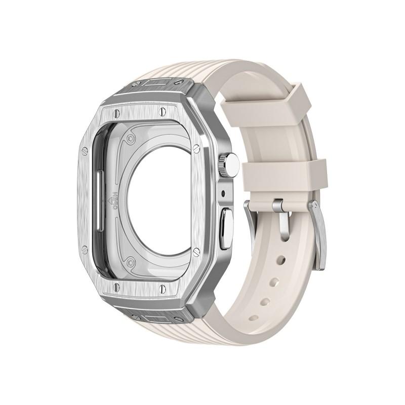 Alloy Frame TPU Band Watch Series 4-9 12 Holes 44/45mm 46mm Business Style