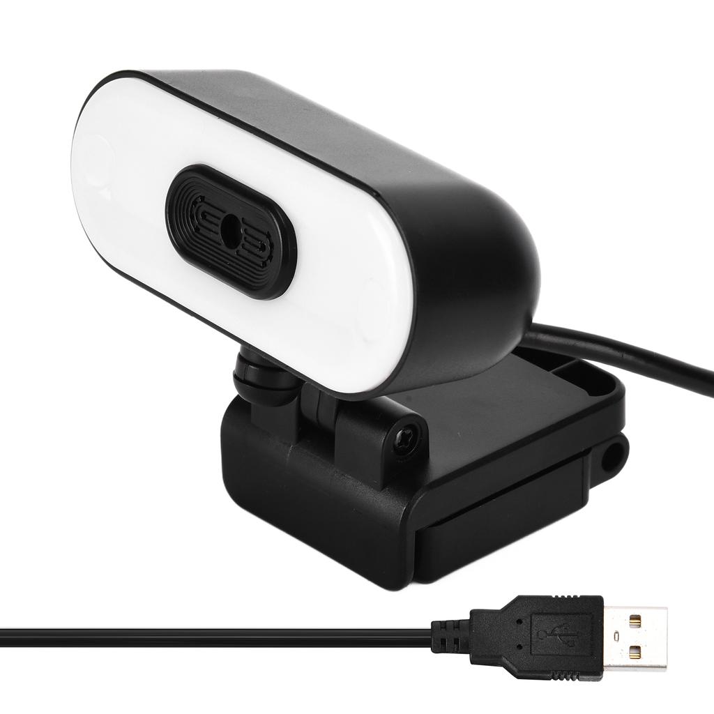 2K Autofocus USB Camera 1080P HD Fill Light Computer Webcam with Microphone for Live Video