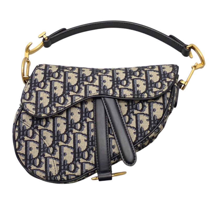 Dior  M0456CTZQ_M928 2WAY bag Navy cotton/leather Women