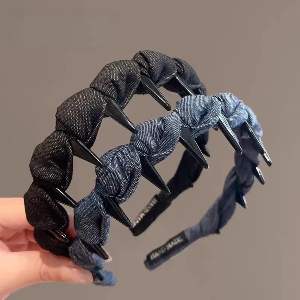 Pleated Hairband U Shape High Cranium Headband Elegant Hair Hoops Hair Accessories