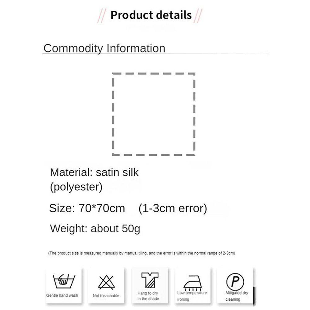 1Pcs Paisley Print Imitation Silk Scarf Breathable Neckerchief Square Scarf  Fashion Accessory