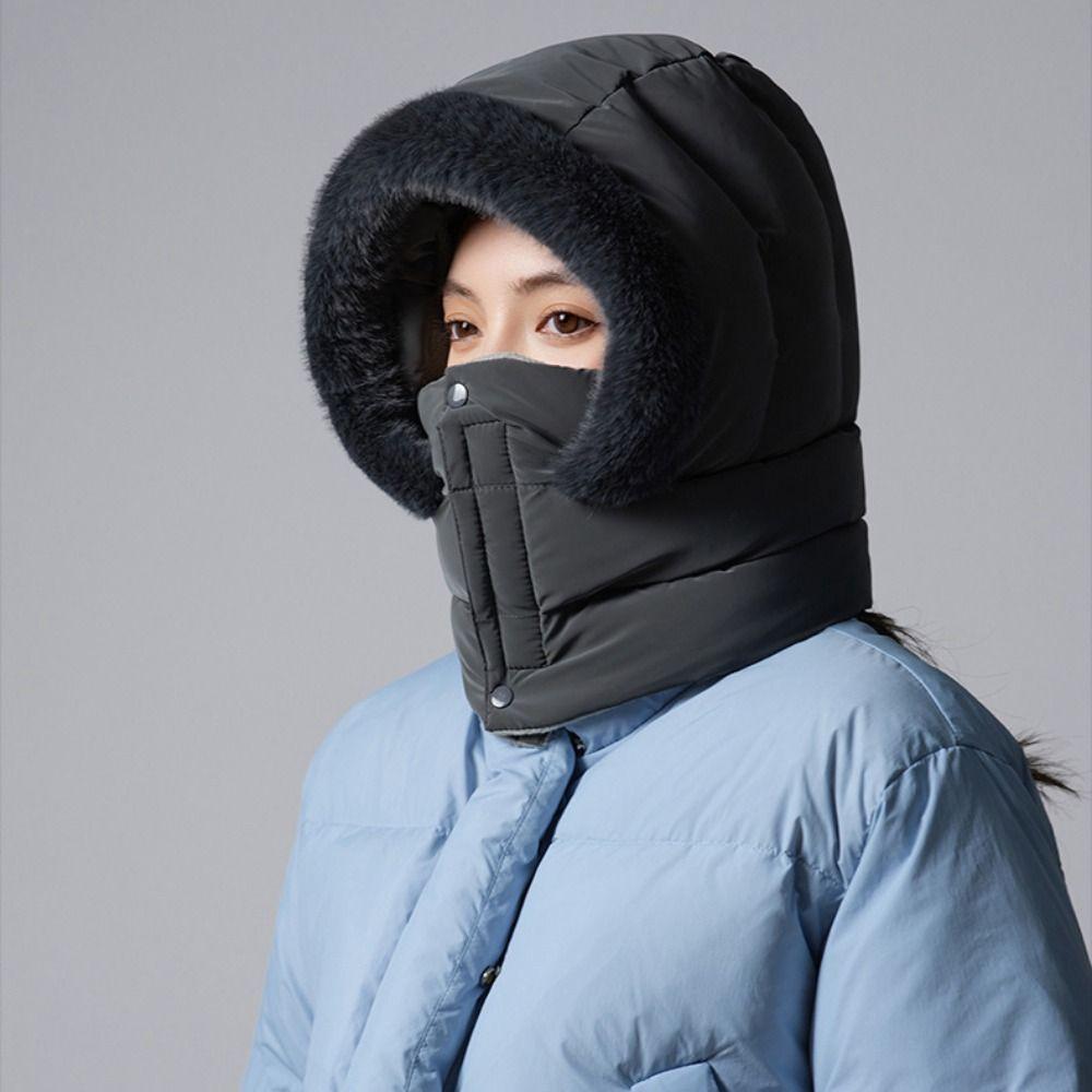 Cold Resistant 3-in-1 Winter Cycling Hat Keep Warm Lei Feng Hat Fashion Warm Scarf Face Mask Men