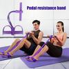 4/6-Tube Pedal Puller Resistance Band with Handle Multifunction Elastic Yoga Sit-up Pull Rope Men Women Pedal Tensioner Exerciser Workout Equipment