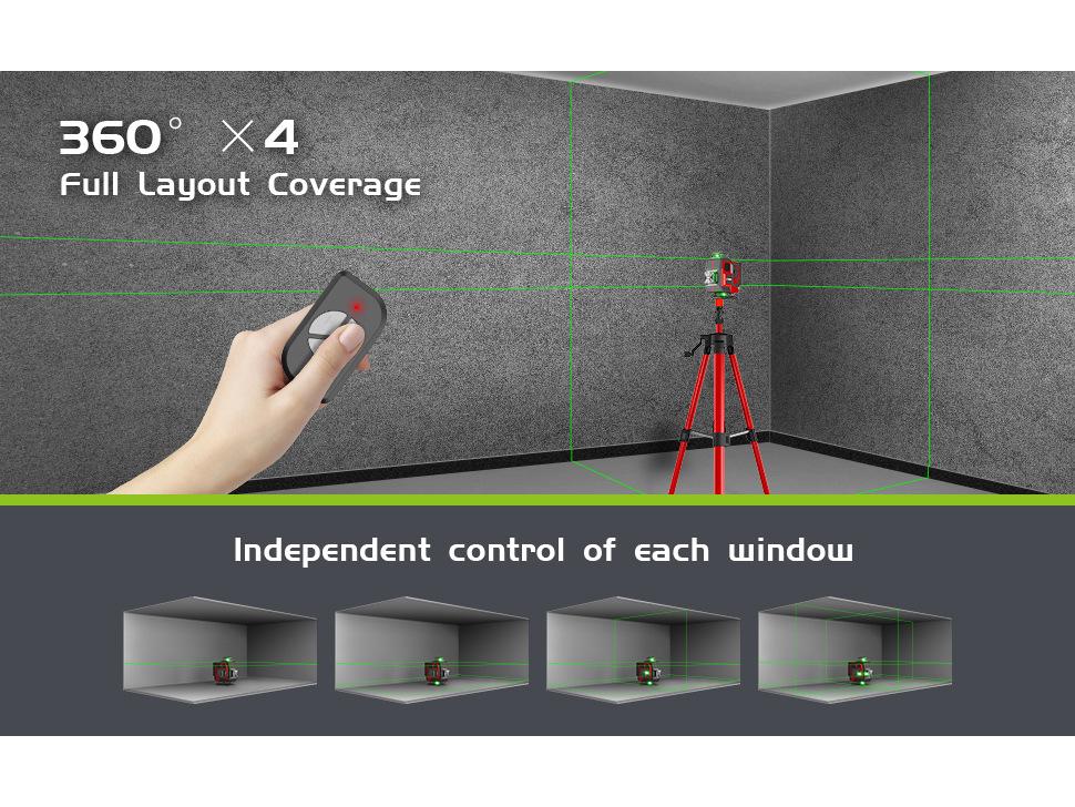 LFINE 16-линейный лазерный уровень с кронштейном 4D/3D