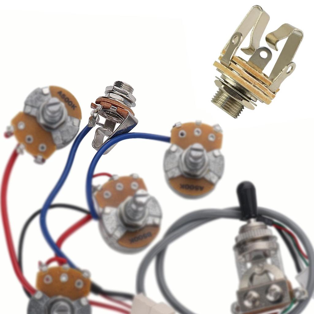 YINKE DIY Педаль эффектов Открытый разъем Стереоразъем для гитары и бас-гитары Высокого качества Активный Идеально подходит для 6,35 мм (Набор 3) - Тип, Вход/Выход