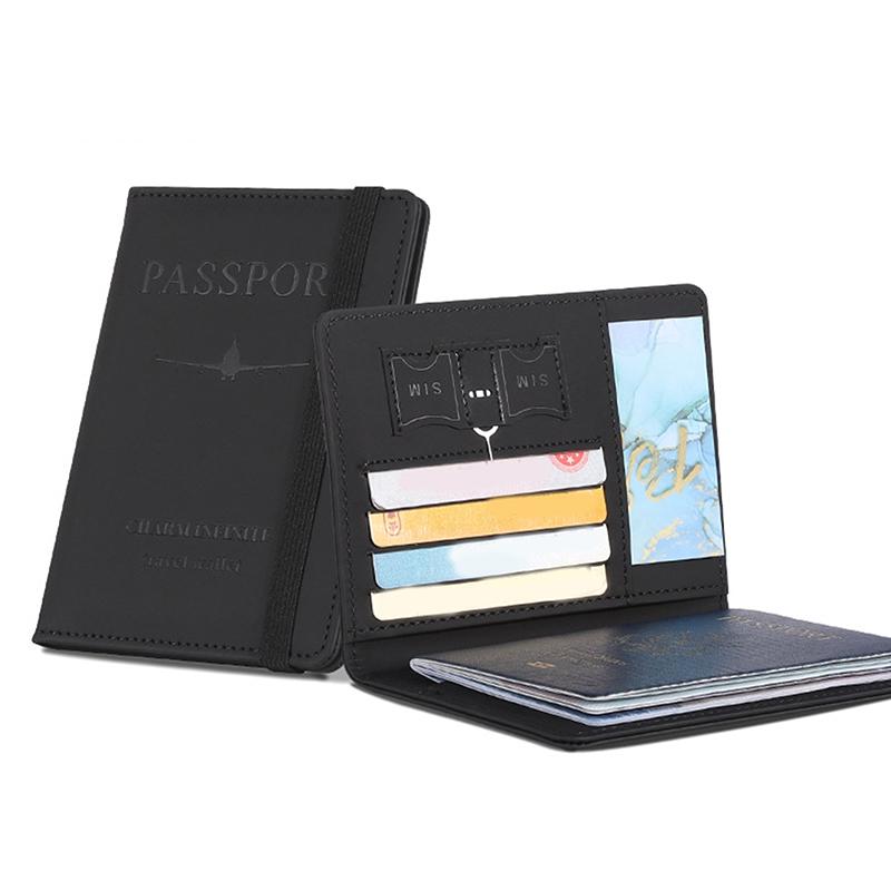 Женские и мужские Rfid винтажные деловые обложки для паспорта держатель многофункциональный ID банковская карта PU кожаный кошелек чехол дорожные аксессуары