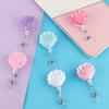New Shell Shape Resin Pull Name Id Card Badge Reel Holder Nurse Badge Reel Clip Retractable Exhibition Chest Card School Supply