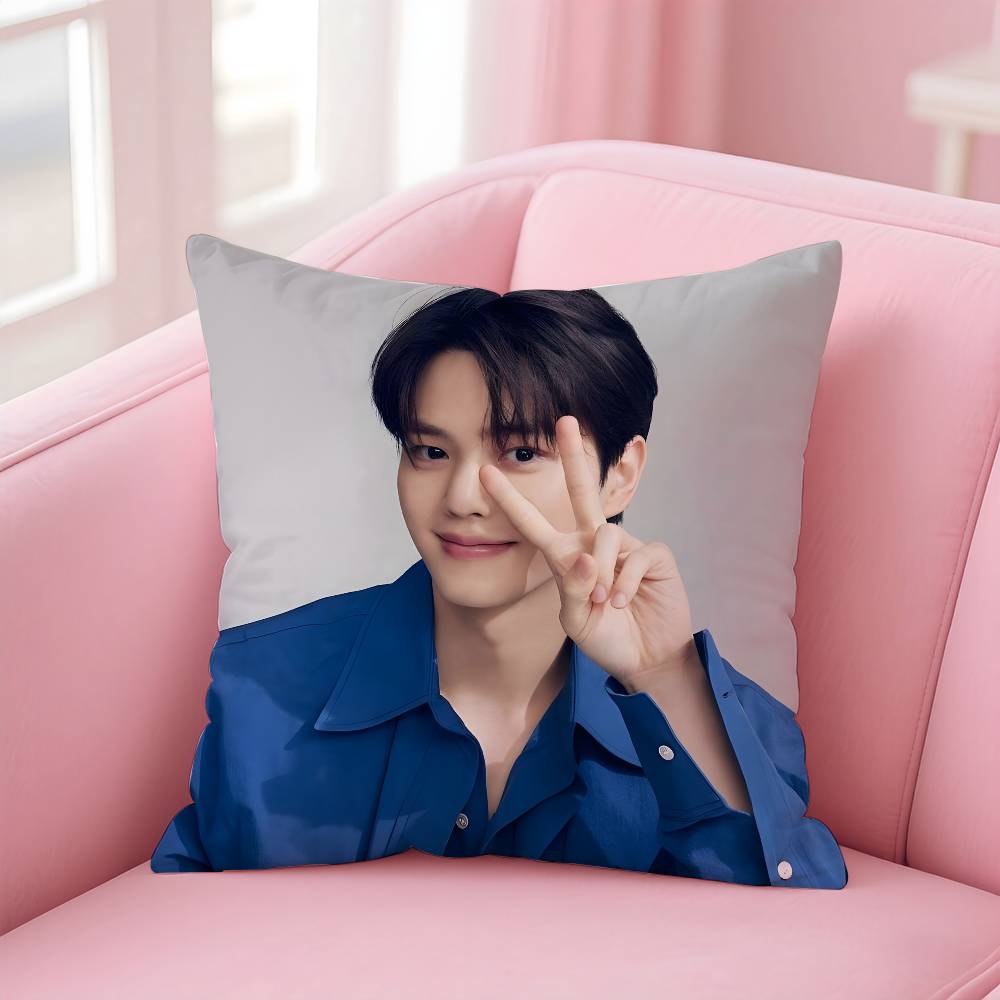 Korean s-Song k-Kang Pillow Case Pattern Printing Pillowcase Living Room Sofa Cushion Cover Bedroom Room Decor