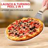 Pizza Shovel Pastry Tools Accessories Pizza Peel Round Stainless Steel Non-stick Pizza Paddle Spatula With Oak Wooden Handle