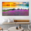 Landscape Lavender Field Sunset Flower Canvas Painting Nordic Posters and Prints Wall Art Picture Living Room Decor No Frame