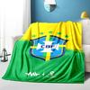 Brazilian Football Crest Printed Throws Blanket Soft Flannel Blankets for Couch Bed Gifts for Men Women Picnic blanket Christmas gifts