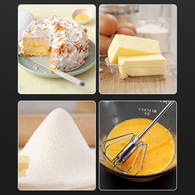 304 Нержавеющая сталь венчик для яиц полуавтоматический взбиватель яиц ручной миксер самовращающийся мешалка для яиц кухонные принадлежности инструменты для яиц