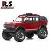 1/24 Scale Crawler Model: Red/Black/Silver Oval Metal Wheels with 1.0-Inch Flame Tires