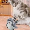 Flapping Bird Cat Toy Touch-Activated Lifelikes Sparrow Snowy Owl Chirping Cat Toy For Indoor Interactive Relieve Boredom