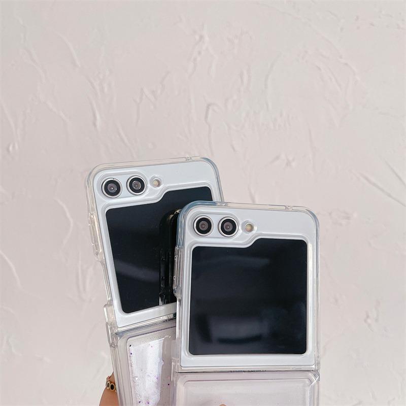 Чехол Glitter Quicksand Love Heart для Samsung Galaxy Z Flip 6 5 4 3 Flip6 ZFlip Flip5, цветной, блестящий, мягкий, ударопрочный чехол из ТПУ