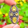 Citrine Gemstone Handmade 925 Sterling Silver Jewelry Ring Size 6 L0P74