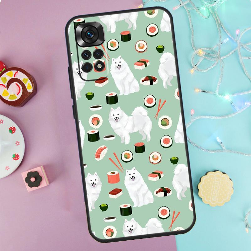 Чехол для телефона Xiaomi Redmi Note 14 13 9 10 11 12 Pro 9S 10S 11S 12S Redmi 13C 10C 12C 14C с изображением японского шпица