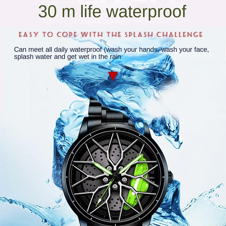 Часы SVJ Wheel, трехмерный полый дизайн, модификация автомобиля, часы с культурной тематикой для мужчин