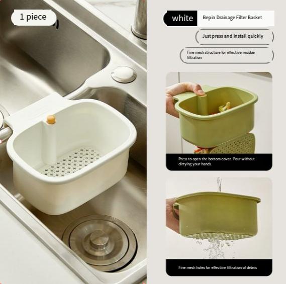 Large-capacity Detachable Water Drain Basket Home Kitchen Draining Rack Water Drain Basket Storage Rack for Separating Filters