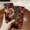 Ретро чехол для телефона с рисунком граната для серий iPhone 17 16 15 14 13 12 11 Pro Max Plus Двойная защита